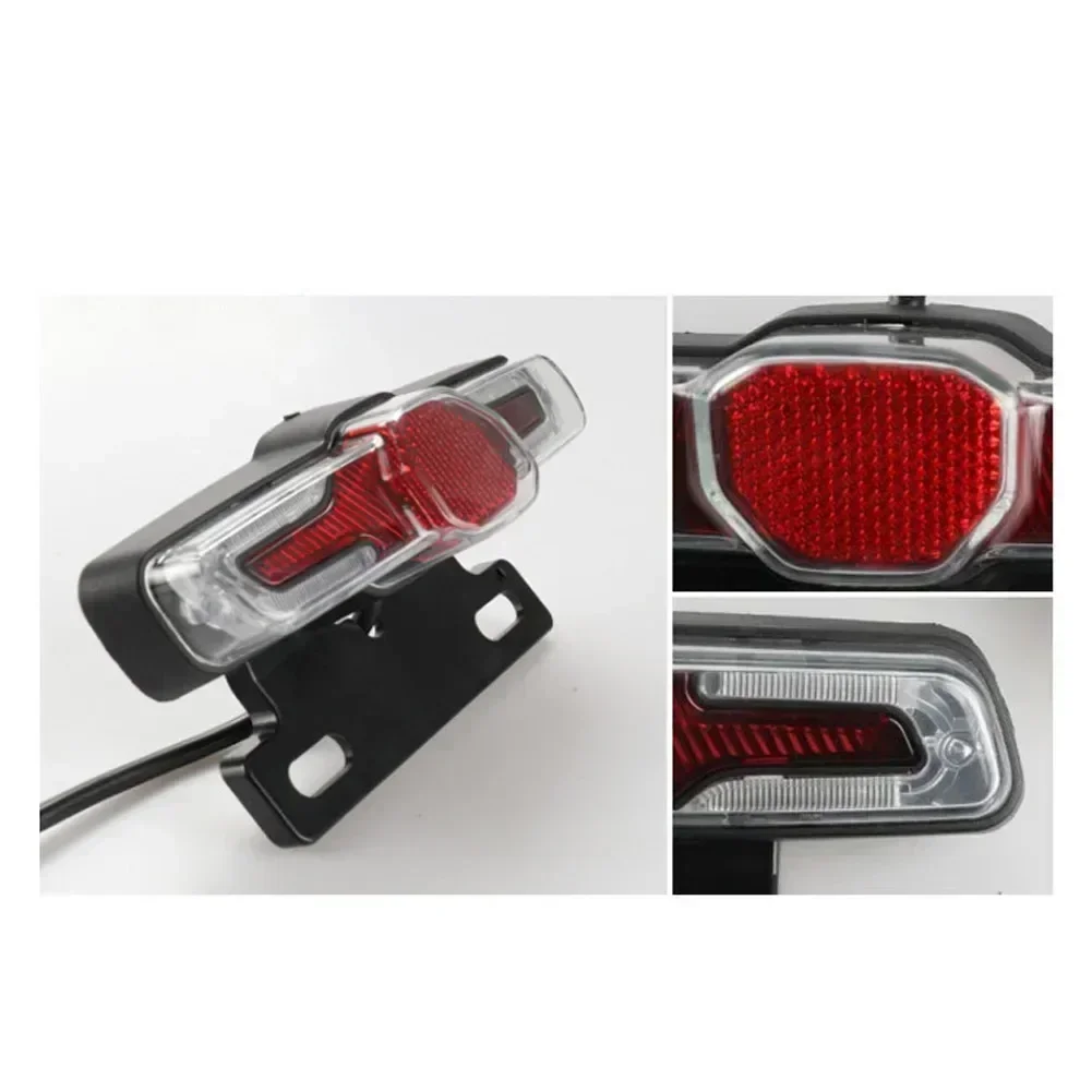 New 12V/36V-60V Electric Bicycle Ebike Taillight Turn Signal Rear Rack Lamp Tail Light Night Traffic Warning Light Turn Signal