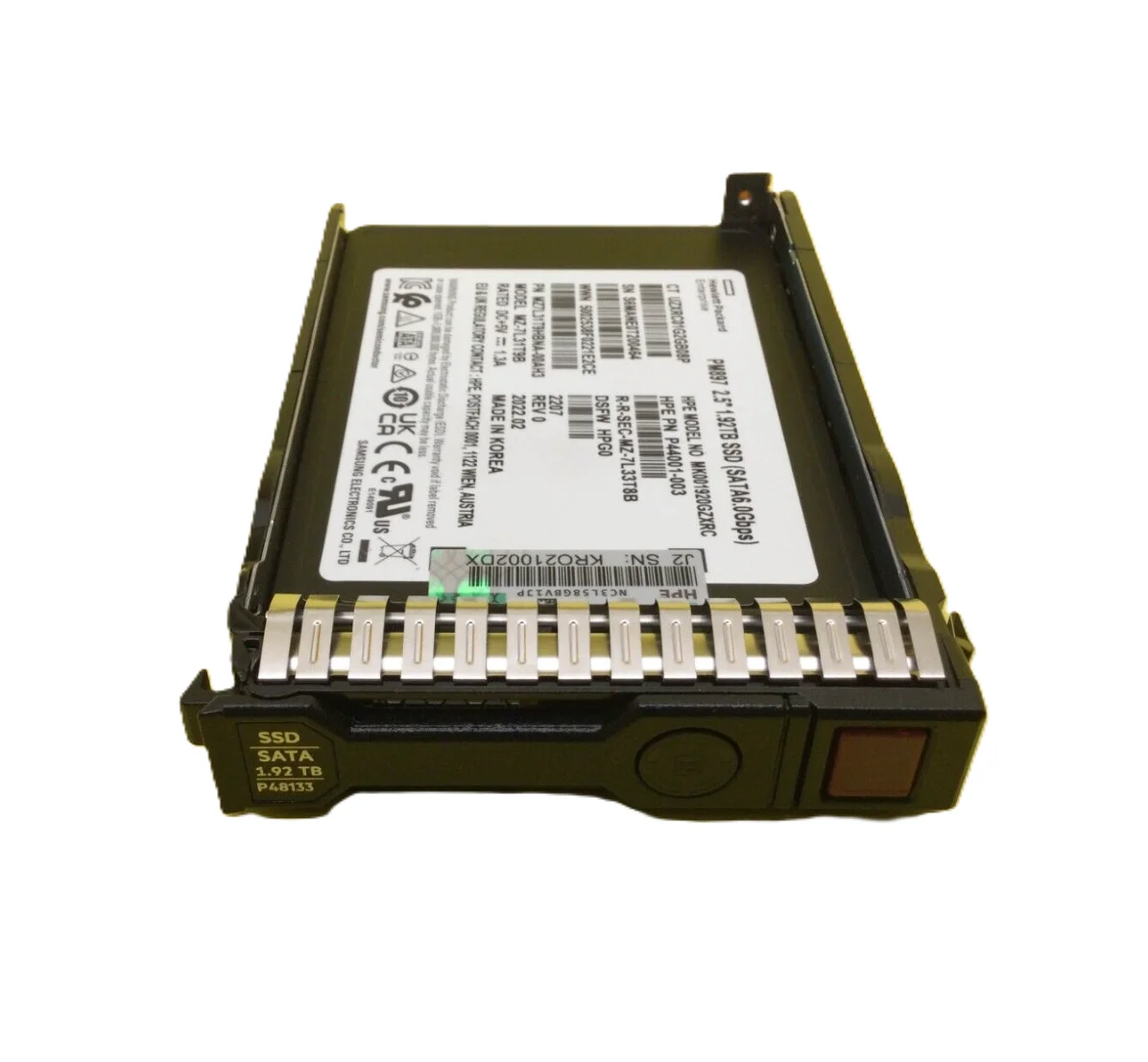 محرك الأقراص الصلبة للخادم P23449-B21 16 تيرابايت SATA 6G Business Critical 7.2K LFF LP ضمان لمدة سنة واحدة هيليوم 512e ISE متعدد البائع HDD