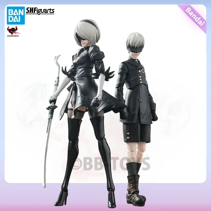 

В наличии оригинальная BB Bandai SHFiguarts SHF NieR:Automata 2B 9S аниме-игра, экшн-фигурка, готовая модель, комплект игрушек для детей