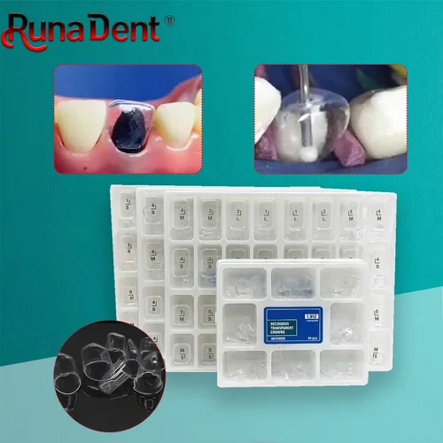 Kit de coronas transparentes dentales Premium para adultos y niños, herramienta de dentista de matriz de matrices pre-coronas Posterior temporal 1,910/1,912