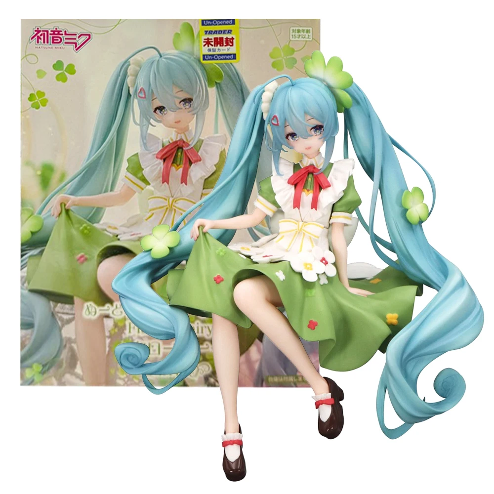 Bouchon de nouilles Hatsune Miku, 15cm, figurine d'action féerique d'herbe porte-bonheur, Collection en PVC, modèle d'ornement, jouets cadeaux