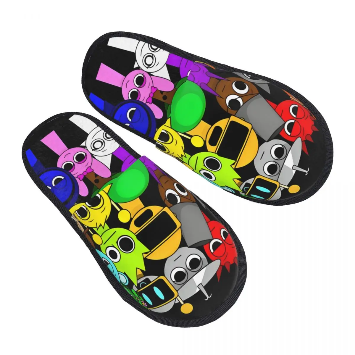 

Custom Print Women Sprunkis House Slippers Soft Warm Cartoon Memory Foam Fluffy Slipper Indoor Outdoor Shoes