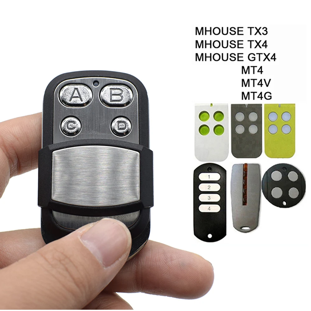 Garage Remote Control Comaptible With Mhouse GTX4 433.92 MHz TX3 TX4 MT4 MT4V MT4G Transmitter