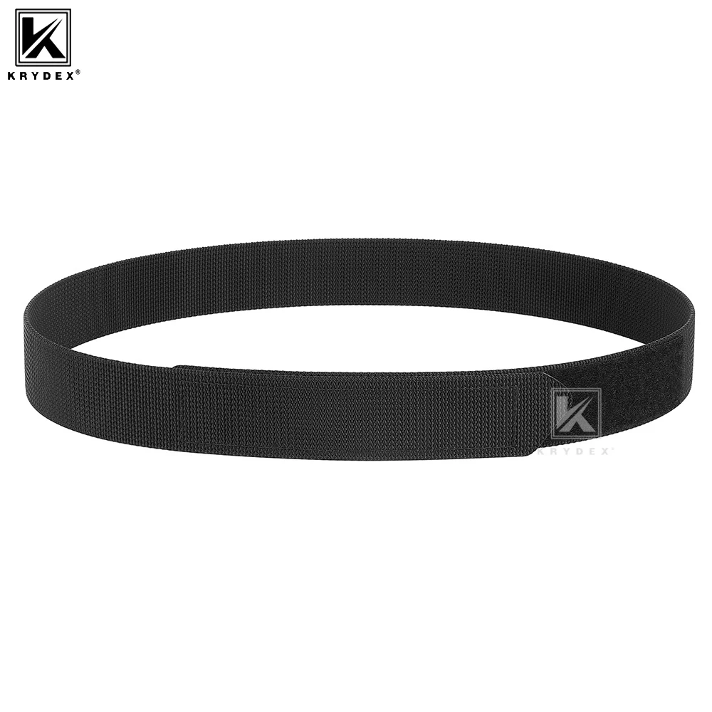 KRYDEX Tactical 1.5'' Buckleless Duty Belt, No-Scratch Nylon Adjustable Belt, Hook and Loop Closure for Work Travel Mechanic