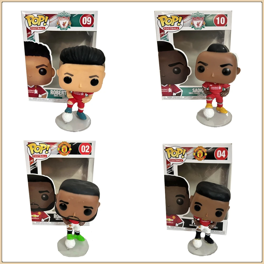 Funko Pop The Football Players Action Figures Sadio Mané Firmino Lukaku Pogba Famous Athlete Model Garage Kit Boy Favorite Gift