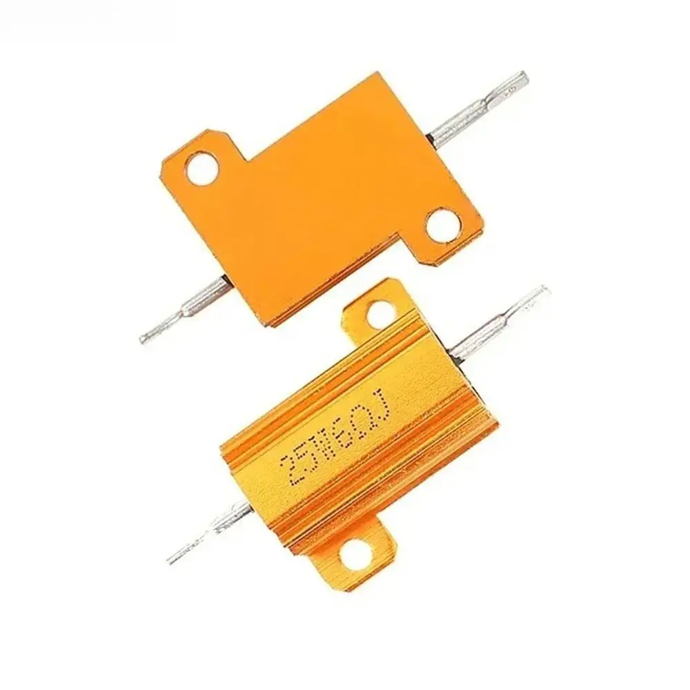 1Pcs 50W RX24 Aluminum Power Resistor Aluminum Shell 0.1-10ohm Wirewound Load Resistor Good Heat Dissipation High Insulation