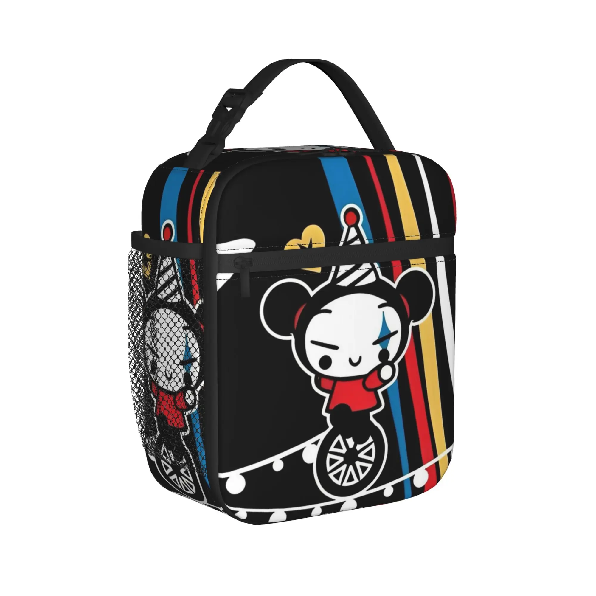 Anime Garu Pucca  Insulated Lunch Bags Cooler Bag Reusable,Meal Container  Portable Tote Lunch Box Food Storage Bags