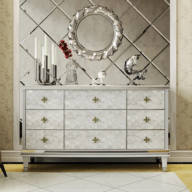 ^-^Drawers Luxury Cabinets Entryways Pantry Craft Nordic Curio Mirror Drawers Living Room Cabinets Storage  Home Furniture