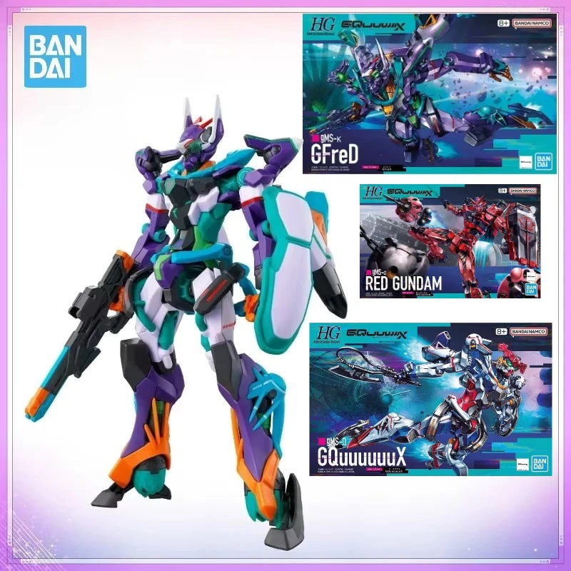 Bandai Gundam Modellbausatz HG 1/144 gMS-κ GFreD GQ Anime Actionfigur Bausatz Gunpla gMS-α Red Gundam GQuuuuuuX Mobile Suit