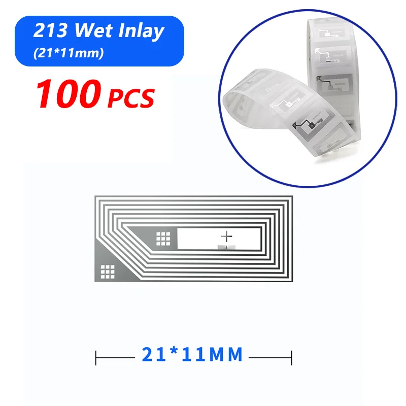 100 teile/los NFC Label Tag Aufkleber 13,56 MHz ISO14443A 213 Aufkleber Universal Label Ntag213 RFID für alle NFC-fähigen telefone