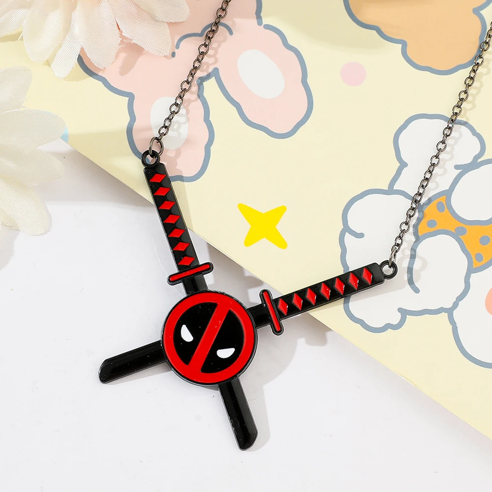 Collier Disney Marvels Deadpool, accessoires de décoration Wolverine, accessoires de marée, cadeau