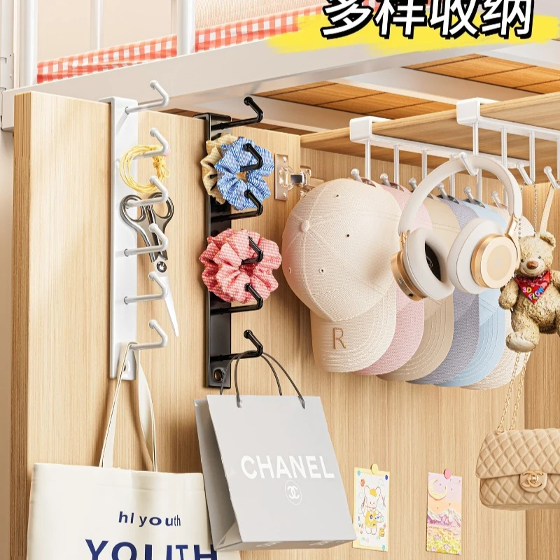 Picture 5: 2PCS Multifunctional Hat Storage Hanger for Home Dorm Closet Side Hook Organizer for Bag Camisoles Underwear Space Saving Holder