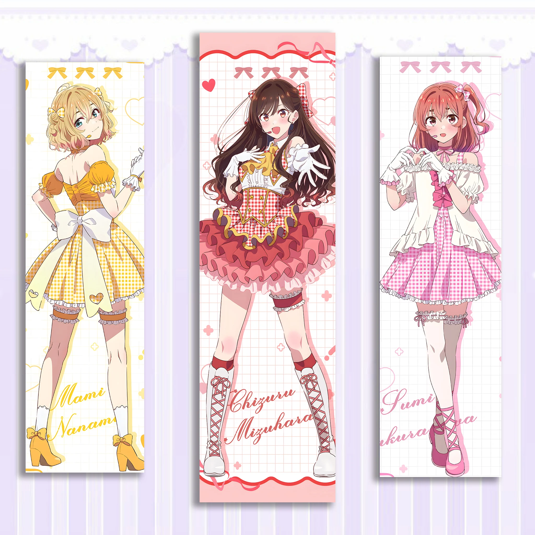 Rent A Girlfriend 1Pc Vertical Long Tapestry Set Nanami Mami Mizuhara Chizuru Sakurasawa Sumi Idol Outfit Anime Wall Hanging