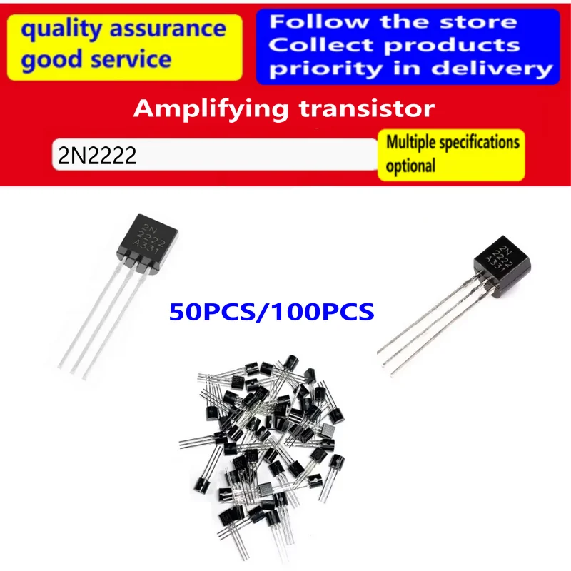

50/100PCS SAMIROB Transistor Kit 2N2222 TO92 NPN 30v 800MA Transistors Electronic kit