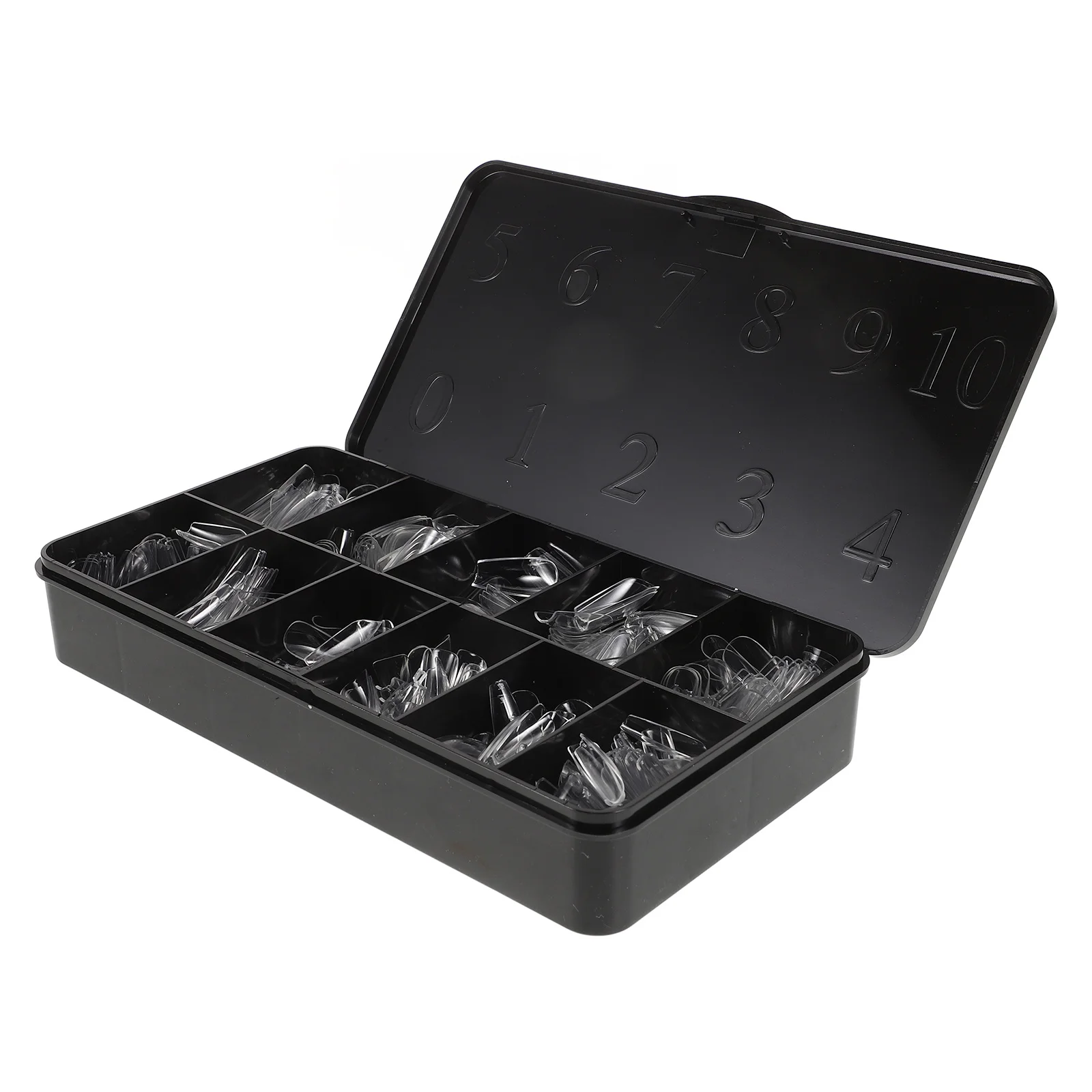 

500Pcs Transparent Nail Tips Short Coffin Full Cover False Nails Easy Remove Durable ABS Press on Nails for Professional Salon
