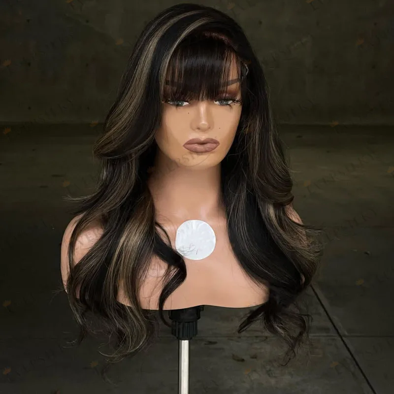 

Перуанские человеческие волосы Мелирование Золотисто-коричневый блондин Длинные волнистые черные женские парики 5x5 HD на шнурке с детскими волосами Бесклеевые парики на шнурке 13x6