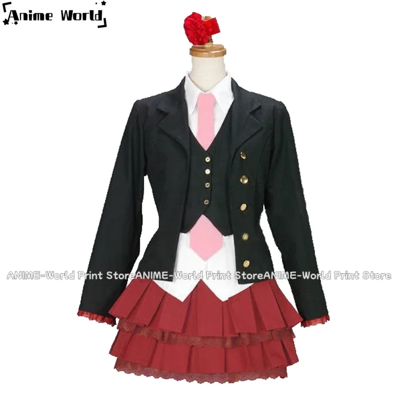 

《Custom Size》Anime Umineko no Naku koro ni Beatrice Party Fashion Lolita Dress Skirt Uniform Cosplay Costume with hair accessory