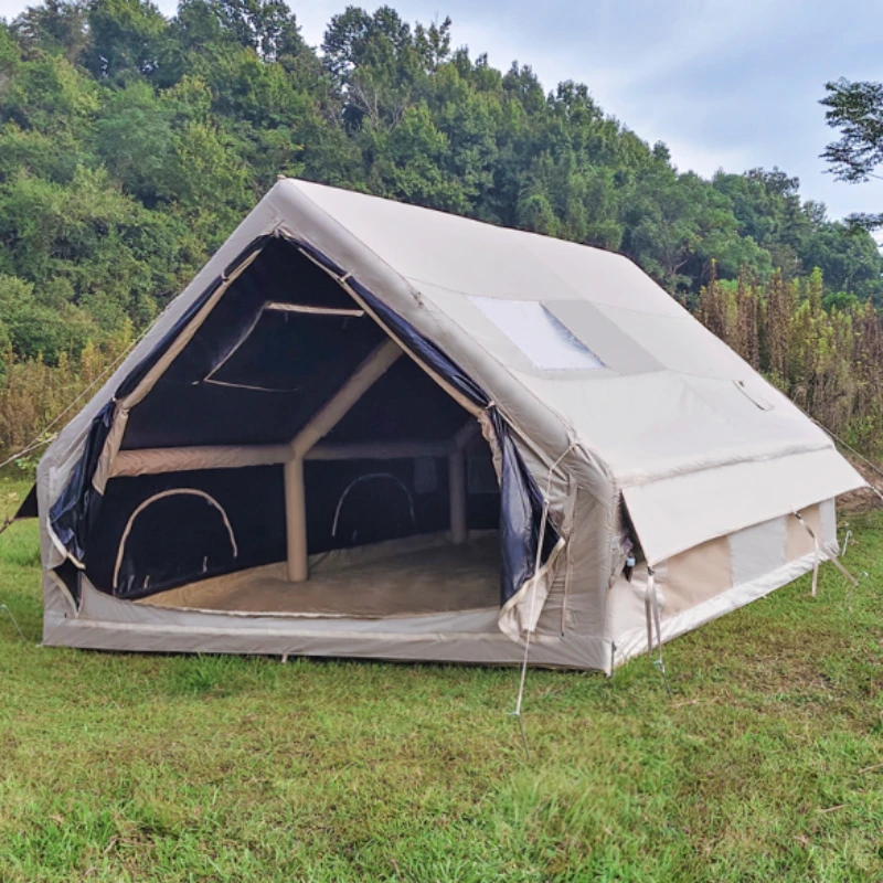 

Outdoor Inflatable Tents Windproof Rainproof Portable Large Space Moisture-proof Tent Ventilated Thickened Camping Supplies