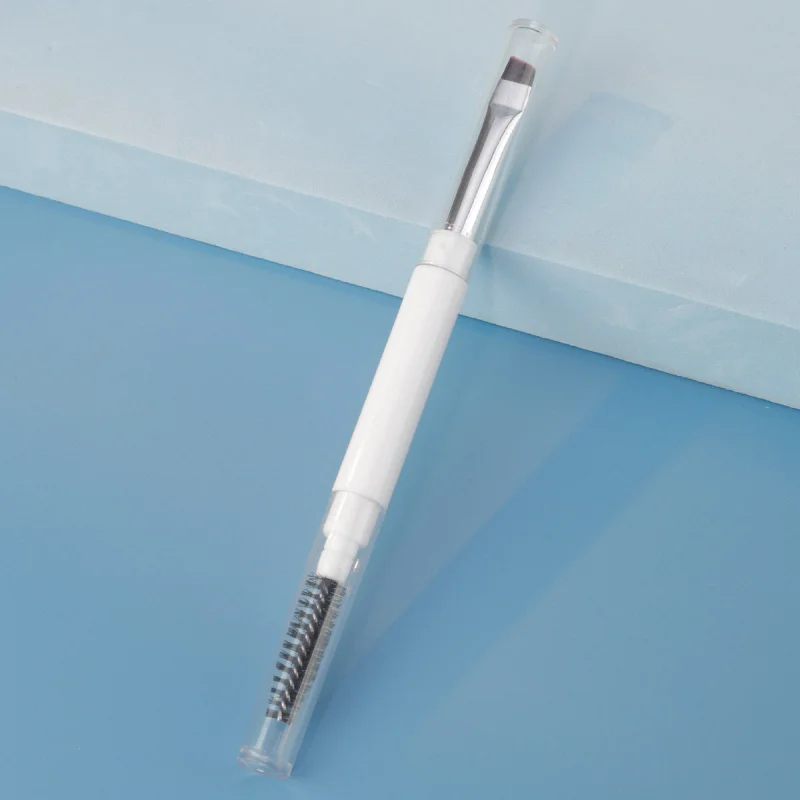 Dwustronny pędzel do makijażu, wielostylowy pędzel do korektora z miękkim włosiem, pędzel do brwi, silikonowy pędzel do ust z nakładką, pędzel do eyelinera z portem.