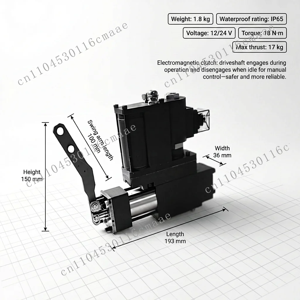 6-Channel wireless remote control with electromagnetic clutch configuration for truck cranes