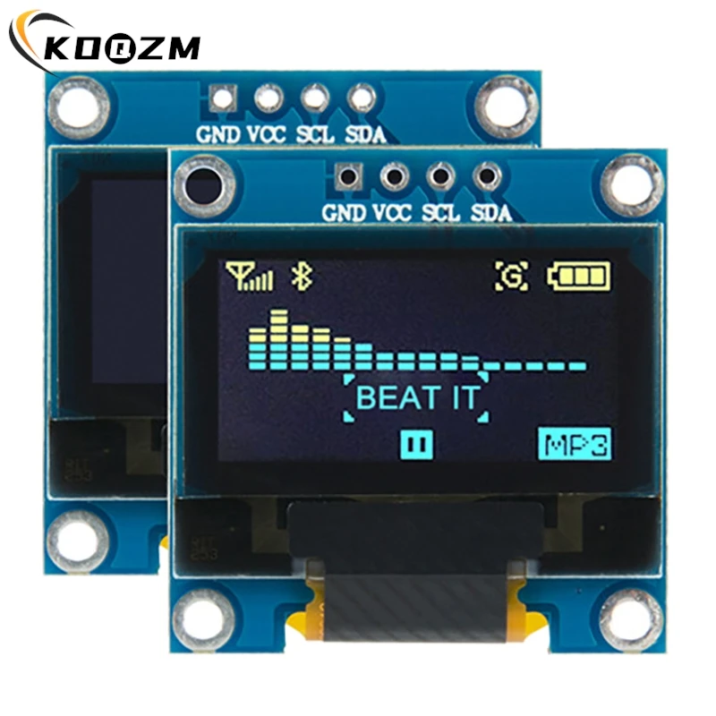 1PC 4 pins 128X64 SSD1315 LCD Screen Board 0.96 Inch OLED IIC Serial Display Module GND, VCC ,SCL, SDA0.96" For Arduino Black