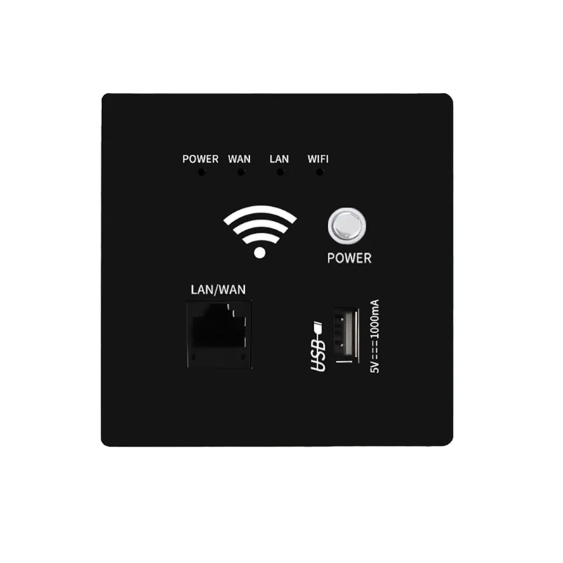 CEA 300Mbps 2,4 Ghz WIFI Router Drahtlose Wifi Buchse RJ45 AP Relais Smart USB Buchse Panel Embedded Wand WIFI router B