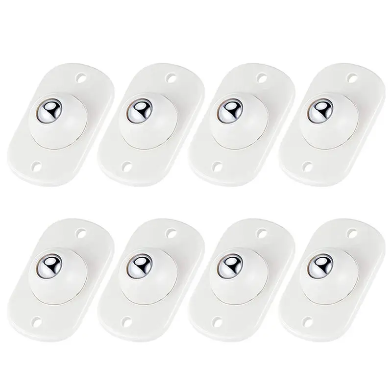 

A84E-8 шт. Мини-поворотные колесики из нержавеющей стали с вращением на 360 градусов для мебели, ящиков для хранения, шкафов, мусорных баков