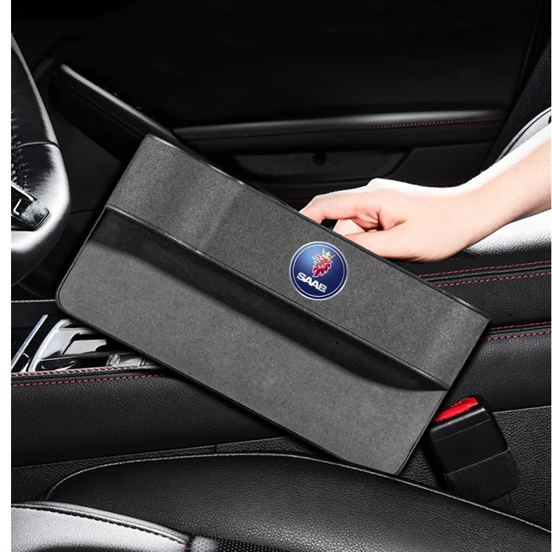 Car Seat Gap Leather Multifunctional Storag Box Auto Seat Side Crevice Storage Box For Saab 93 95 Saab 9-3 9-5 900 9000