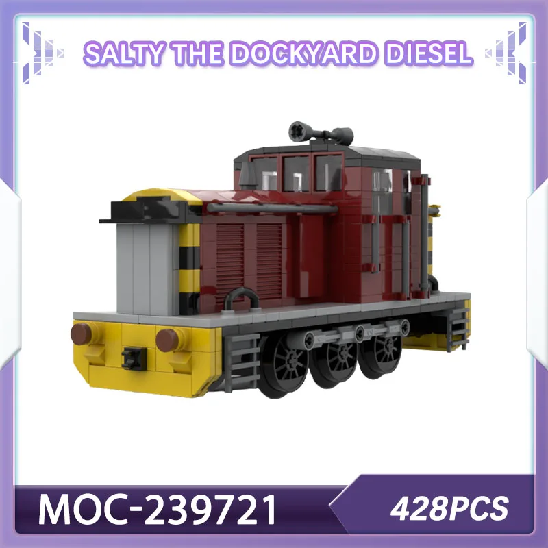 

Набор строительных блоков Train Salty The Dockyard Diesel (класс 07, Шейтер), кирпичи MOC-239721, модель поезда, Рождественский подарок