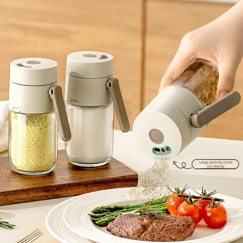 Seasoning Bottle Household Kitchen Sealed Moisture-proof Seasoning Tank Bottle Press Quantitative Salt Control Multi-function