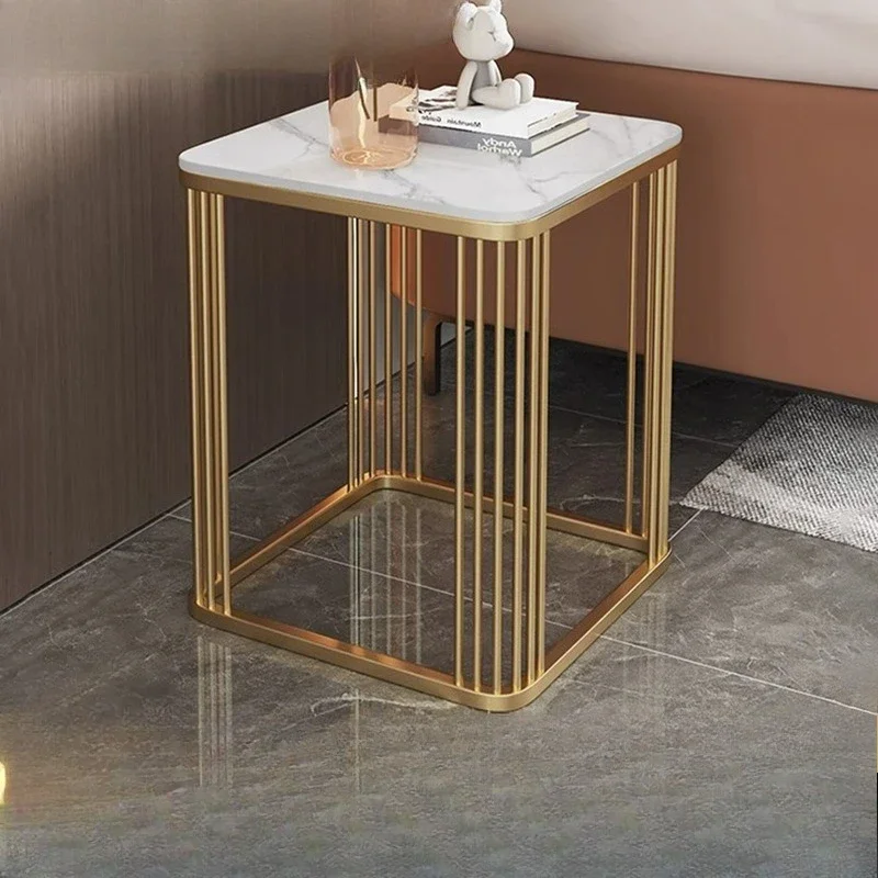 Side Few Nordic Rock Slab Small Square Table Living Room Sofa Side Cabinet Bedside Cabinet Removable Small Coffee Table
