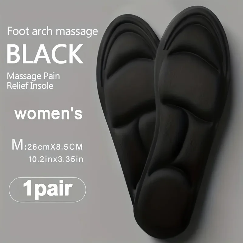 1 Pair 5D Adjustable Wear-resistant Insole Arch Supports Plantar Fasciitis Insole Memory Foam Sole