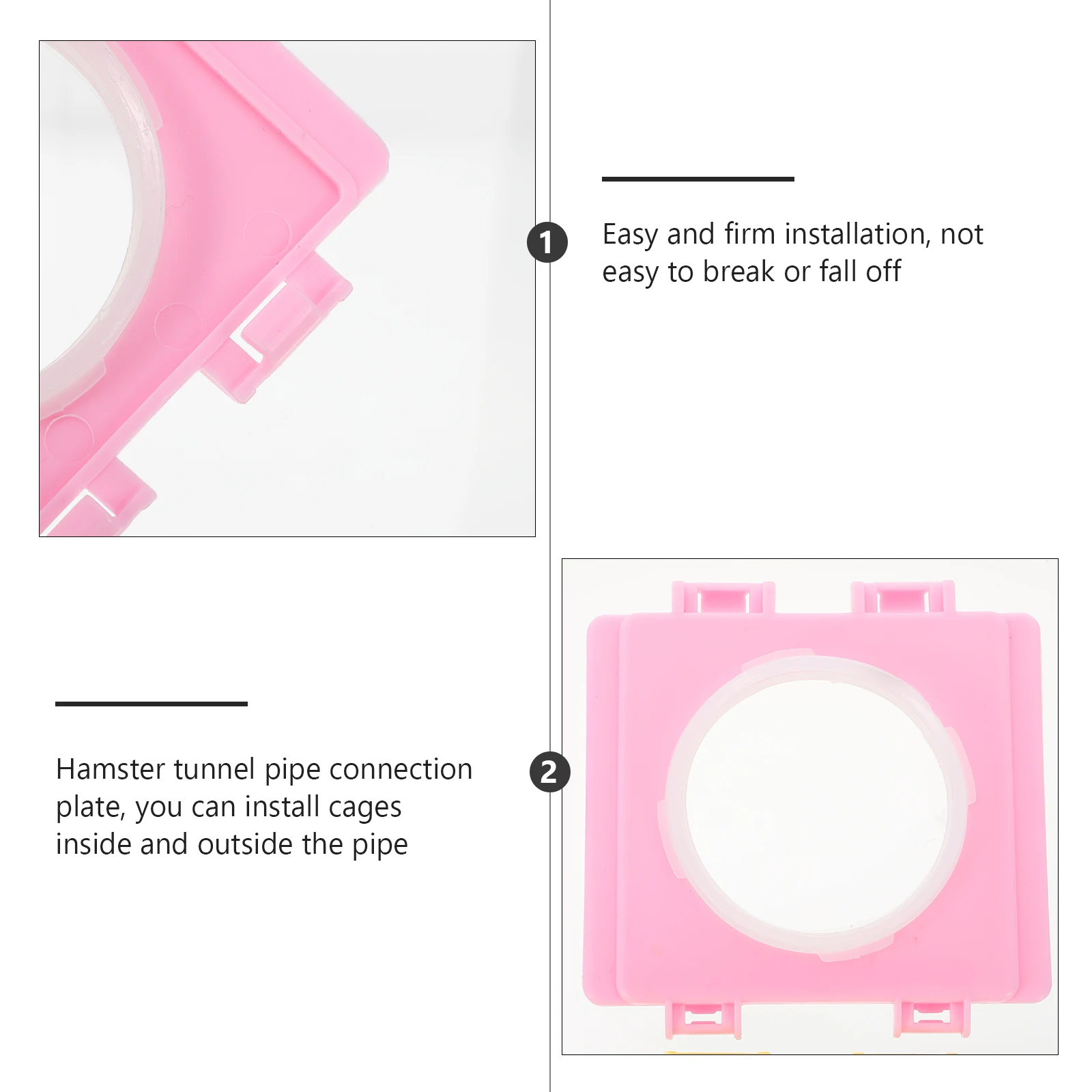 

Plastic Hamster Cage Connection Board 5.5cm Caliber Durable Pet Tunnel Accessories Sturdy Small Animal Supplies Cage Entrance