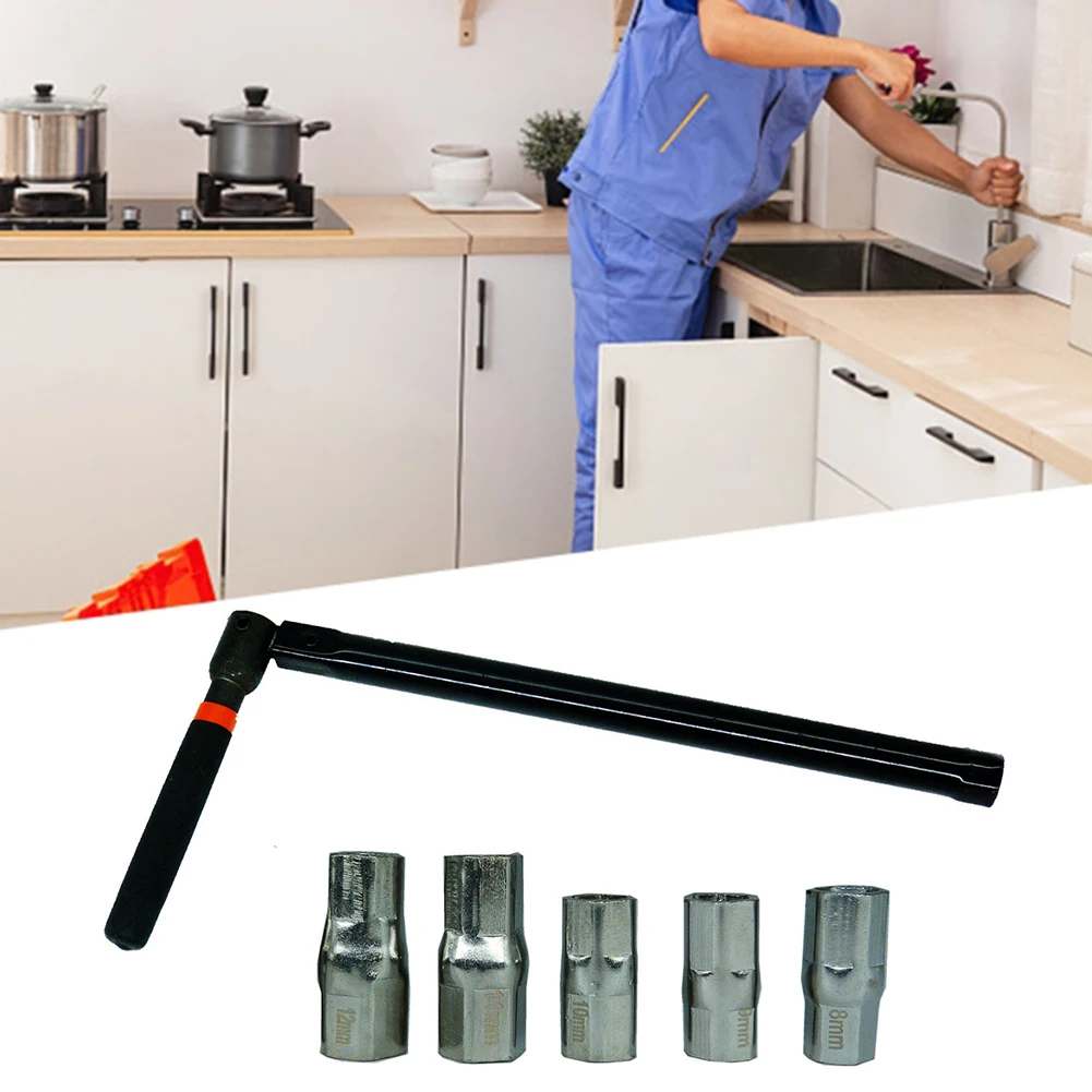 

Home Improvement 260 Mm Basin Wrench Mixing Tap Wrench Efficient Plumbing Tasks Hexagonal Socket Sizes Portable Design