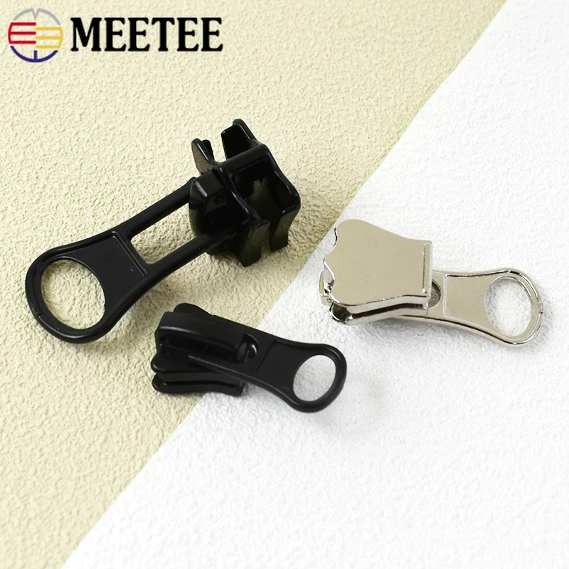 

10/20/50Pcs 3#5#8# Resin Zipper Puller Tent Closure Zippers Slider Backpack Replace Head Zips Repair Kit DIY Sewing Accessories