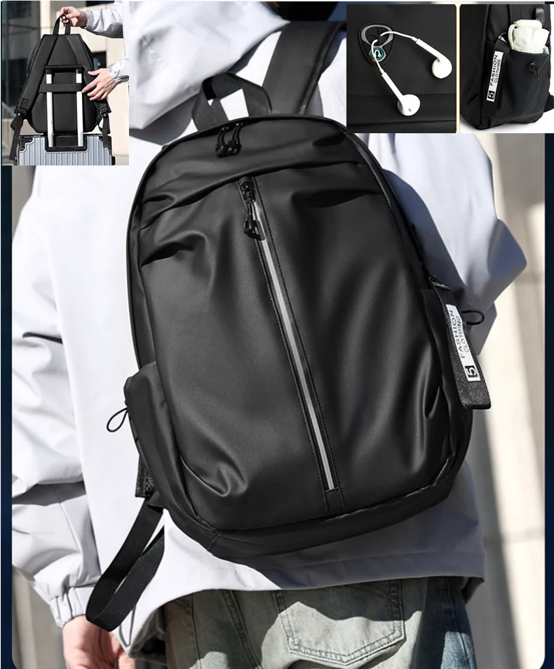 

Модные мужские рюкзаки, большая вместительная школьная сумка для студентов с USB-портом для зарядки, сумки для ноутбука, легкая мужская дорожная сумка Mochila