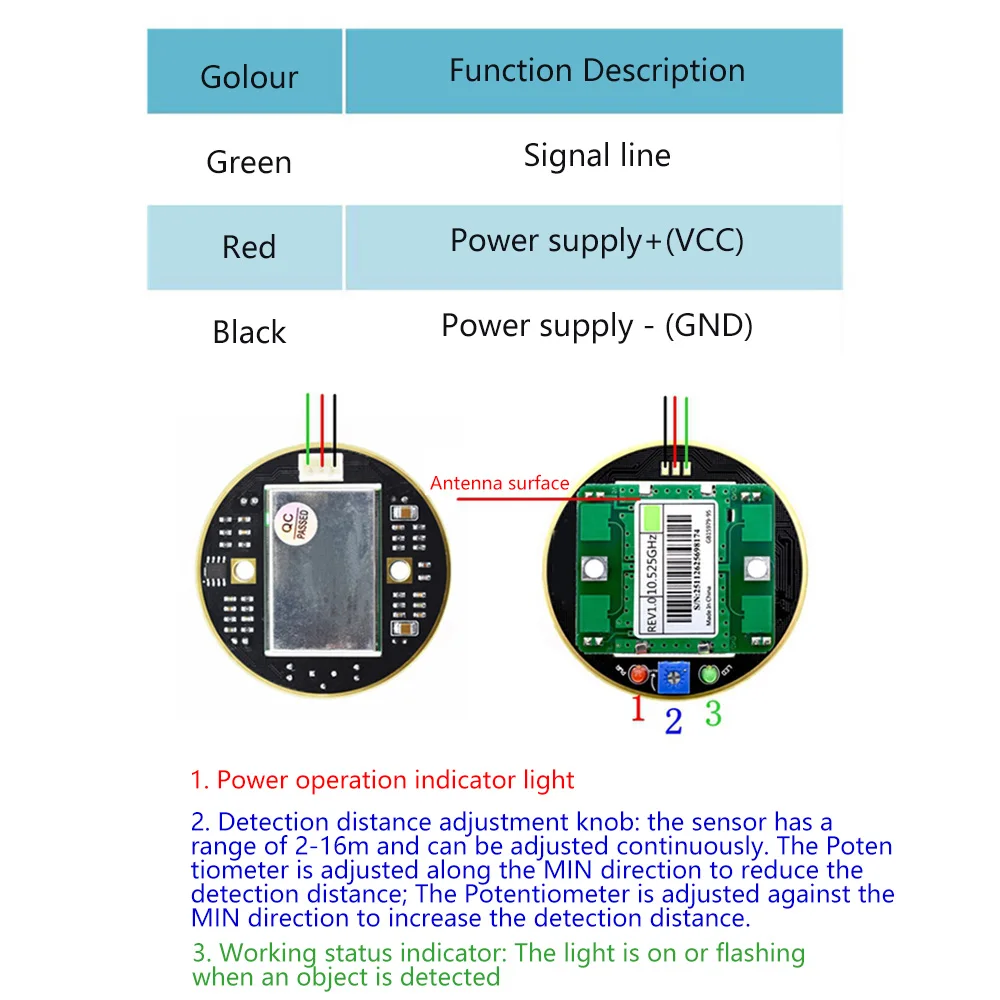 HB100 X 10.525GHz Microwave Sensor 2-16M Doppler Radar Body Sensor Switch Module Ardunio HB100X Specialized