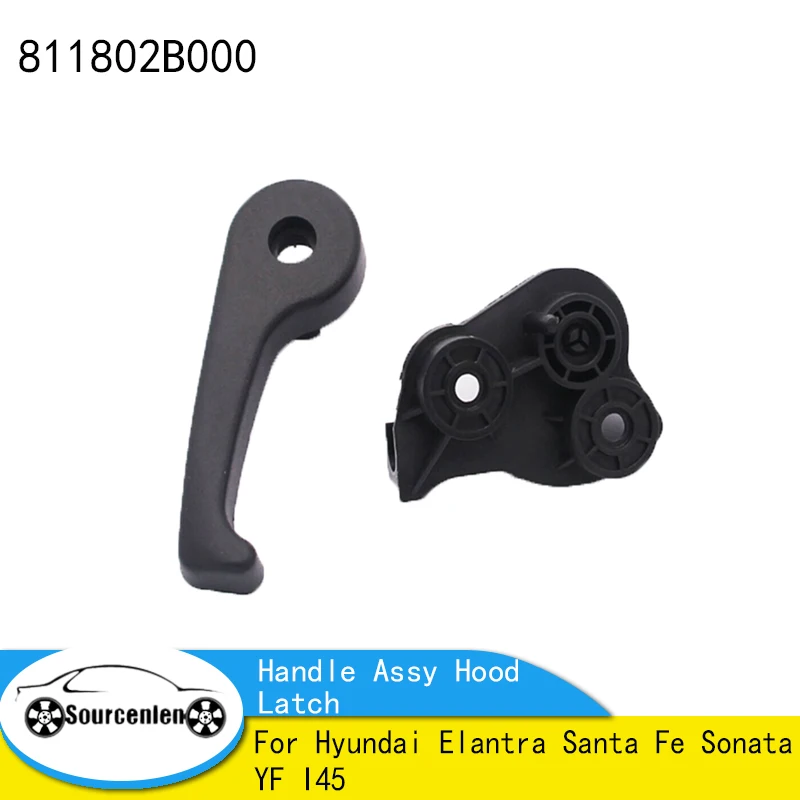 For Hyundai Elantra Santa Fe Sonata YF I45 Handle Assy Hood Latch Release Base Assy Hood Latch Rel 2011- 811802B000