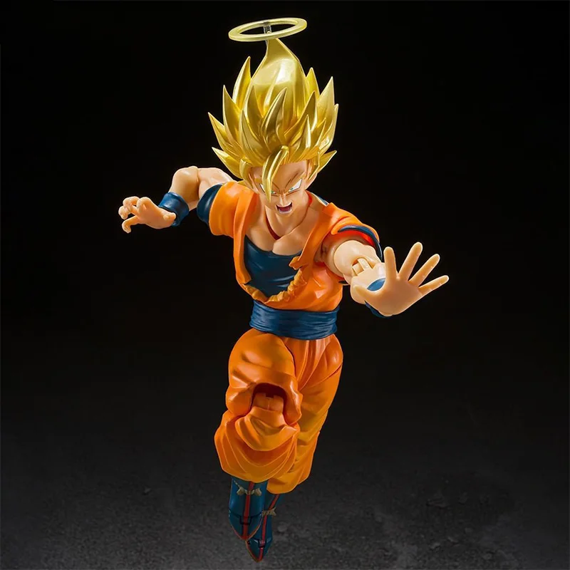 الصندوق الأصلي بانداي SHF لعبة دراغون بول سوبر سايان 2 سون جوكو الشكل النهائي أطقم منمذجة أنيمي عمل لعبة هدايا للأطفال الجندي #5