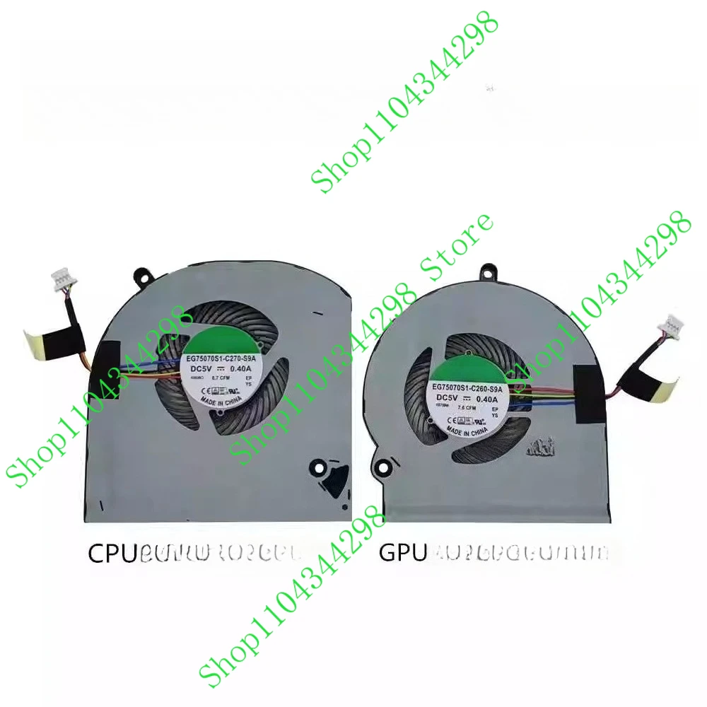 DB 0D1X38 0TG9V0 CPU GPU Cooling Fans Voor Dell Voor Alienware M15 R3 M15 R4 Laptop Fan Cooler Radiator D1X38 TG9V0 EG50061S1-C080