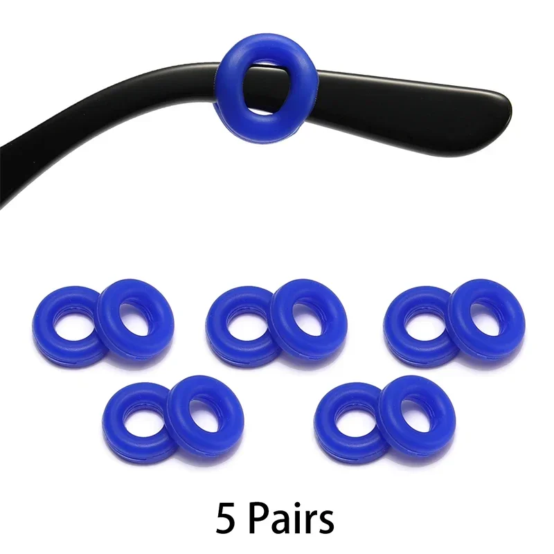 KAMMPT 5 Pairs/lot Non-slip Silicone Ear Hooks for Eyewear Soft Anti Slip Ear Hooks Glasses Accessories Anti-fall Eyewear Holder