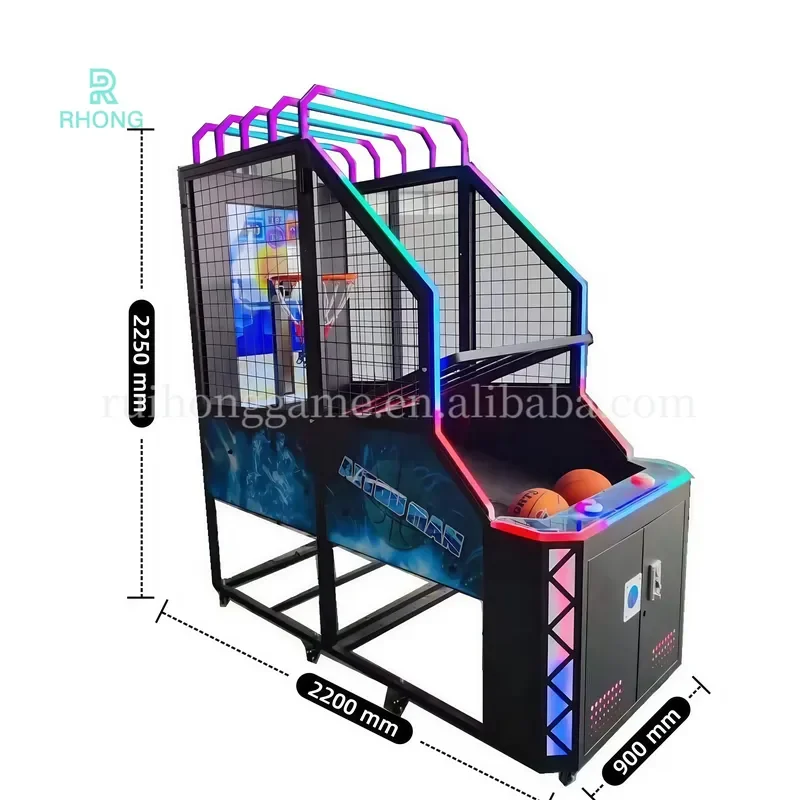 Indoor LCD Arcade Basketball Game Console for Teens Sports Electronic Shooting Hoop Machine Home Entertainment System Toy
