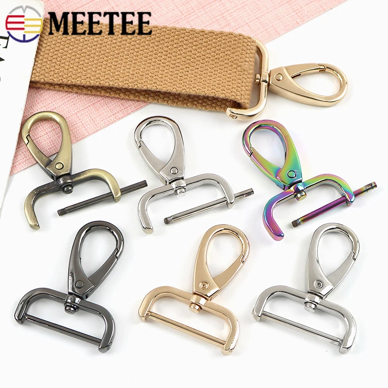 

2/5Pcs 13-38mm Metal Buckle Detachable Buckles Trigger Spring Hook Bag Strap Carabiner Clip for Pet Collar DIY Bags Accessories