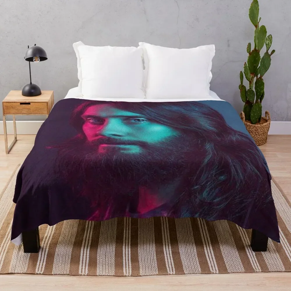 

Jared Leto Throw Blanket Camping Retros Giant Sofa Thermal Blankets