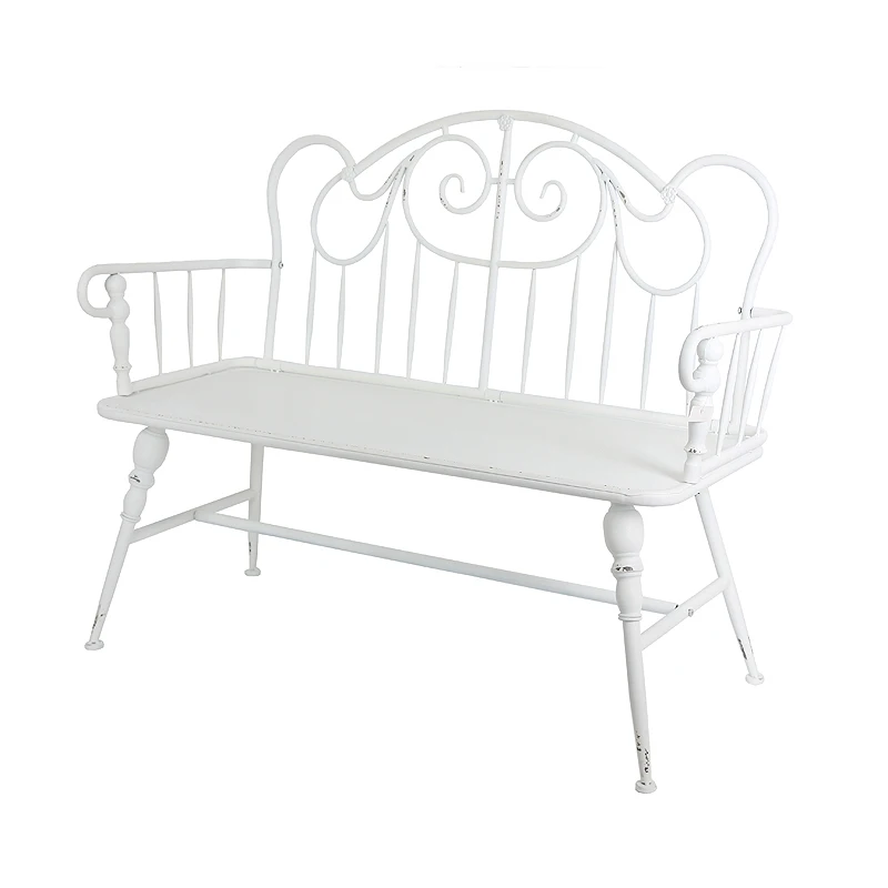 

American country retro wrought iron stool, garden balcony outdoor indoor terrace leisure decoration chair