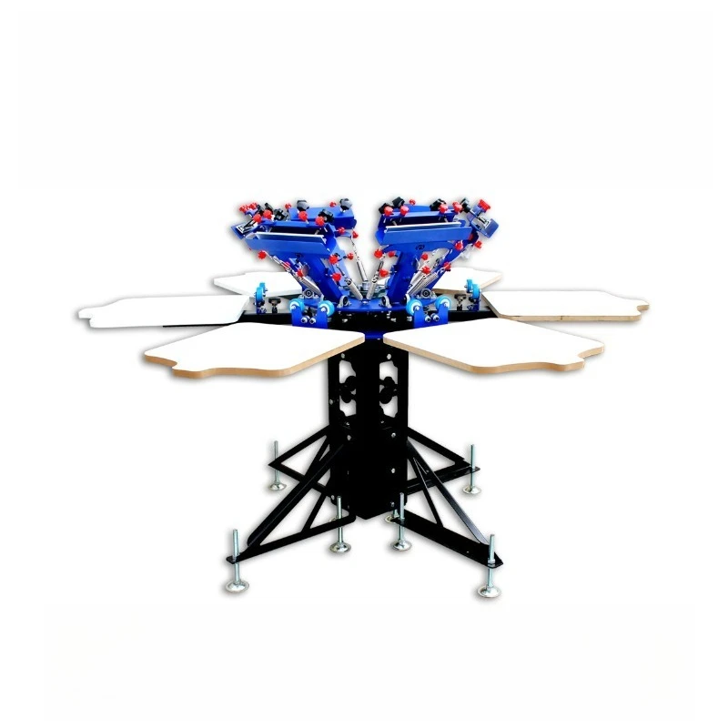 

006251 E662L Floor trimming six-color six-station double-wheel to six-color screen printing machine