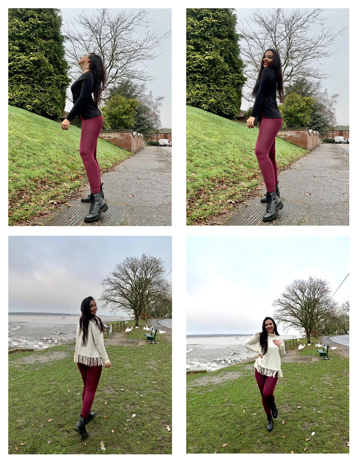 Frauen Herbst Winter Leggings Plus Samt Frauen Leggings Hohe Taille Dicke Samt Hosen Dehnbare Große Größe Warme Leggings 8 Farben – Detail 4