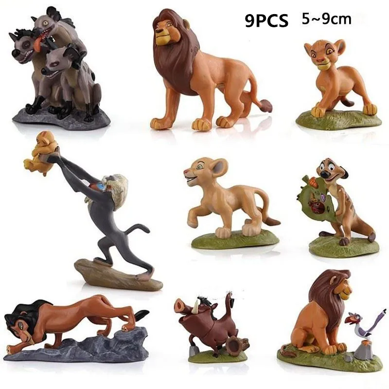 Disney Movie The Lion King Simba Nala Timon Figurine Model PVC Cartoon Classic Toy Cake Decoration Doll regalo di compleanno per bambini