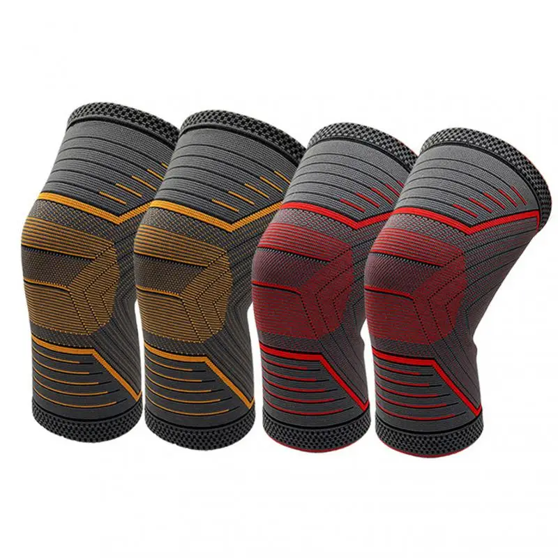 Elastic Nylon Knee Support Braces, Respirável Compressão Knee Pad, Protetor de Esportes, Fitness, Corrida, Ciclismo, 1 Pc, 2Pcs