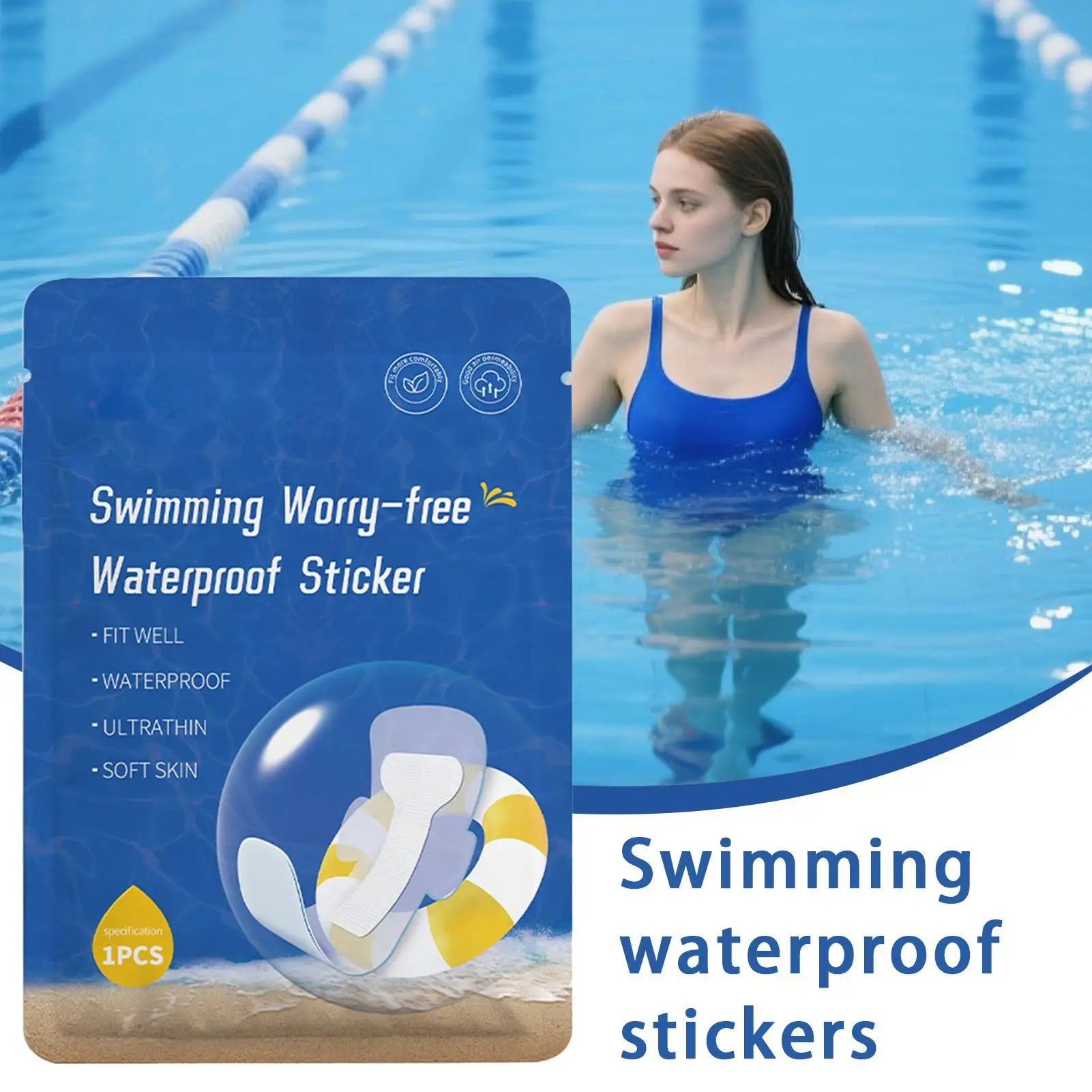 

Swimming Pads for Period Girls Waterproof Period Swimming Pads Personal Care Supplies for Daily Private Parts Intimate Areas